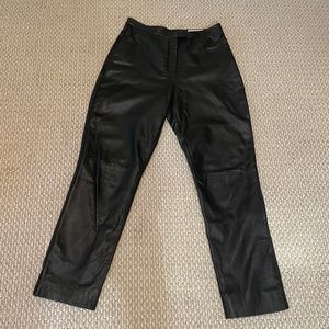Benard Couture Black Leather Pants Size 8